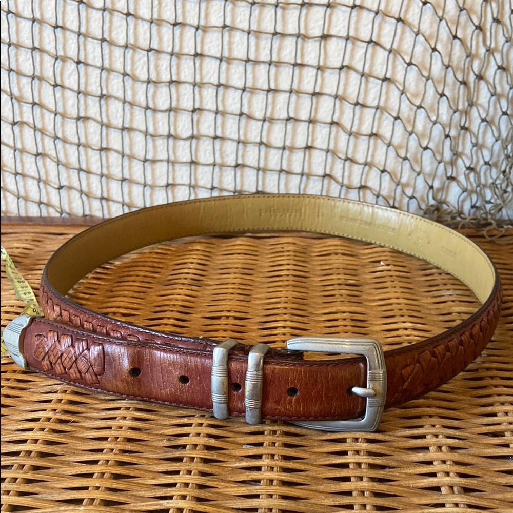 Men's Brown Palm West Italian Leather Belt